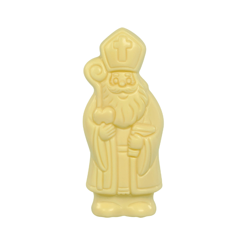 St Nicolas Rieur Chocolat Blanc Cm Maison Chuques Allard