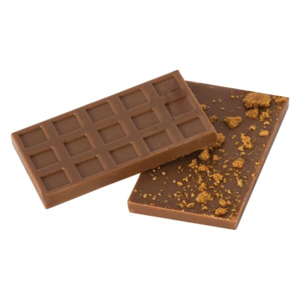 Maison Chuques Allard est un grossiste en confiserie, chocolat et biscuit à destination des professionnels. Les Tabletines au spéculoos est une mini tablette de chocolat au lait accompagnée de spéculoos.