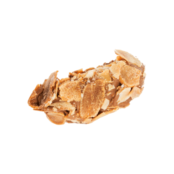 Truffe au chocolat au lait enrobée de flocons d'amandes