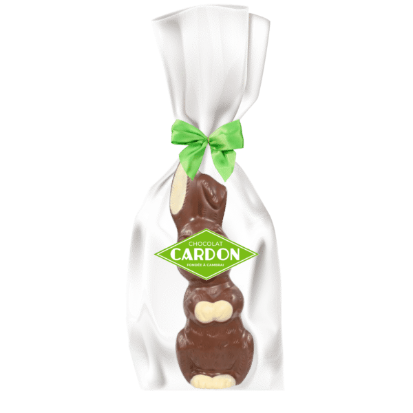 Sachet lapin rieur géant lait déco orange 1200g - 46cm