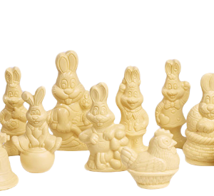 figurine creuses chocolat blanc de Pâques